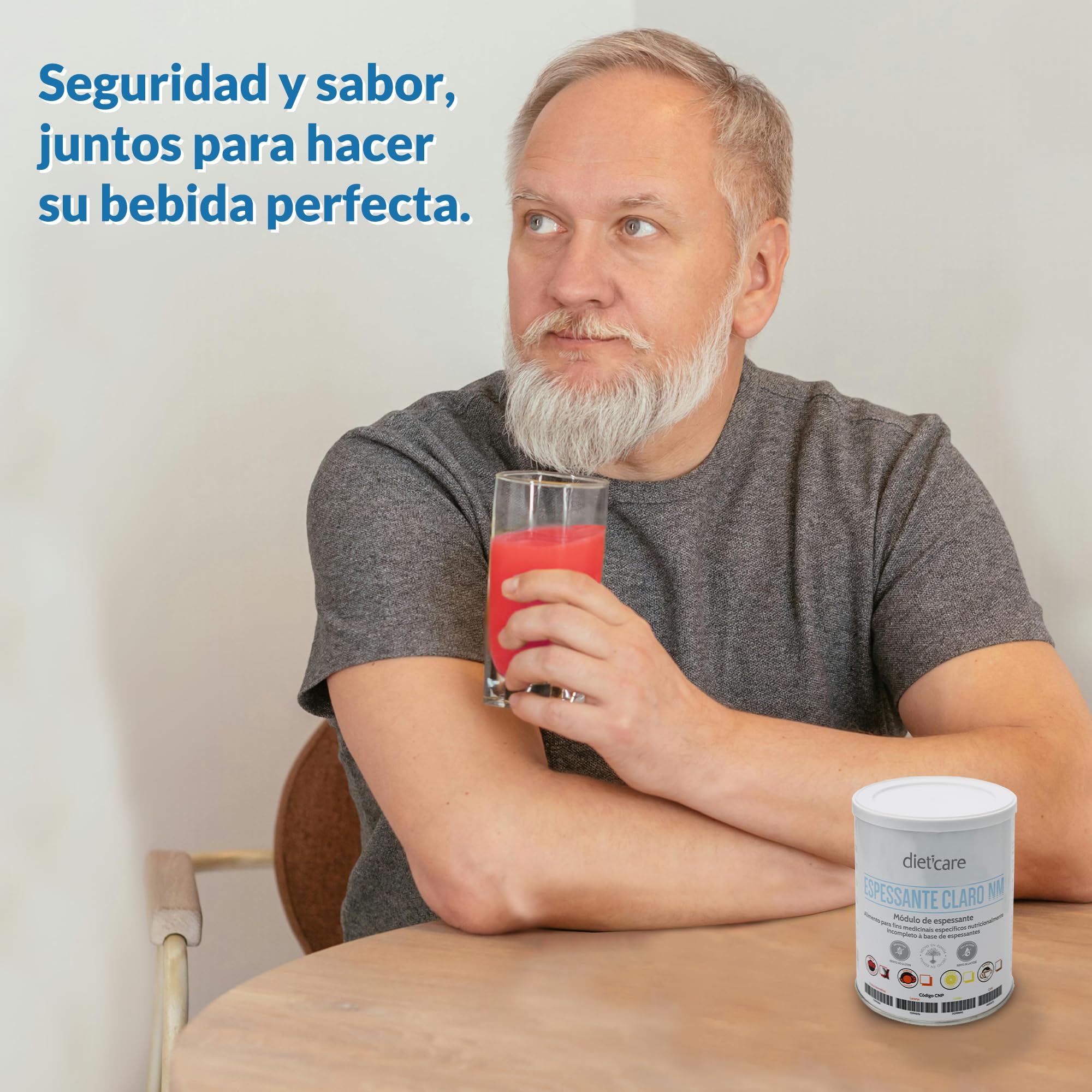 Espesante Claro NM Frutos Rojos 400g - Goma Xantana en Polvo | Para Disfagia y Nutrición Oral, Sin Gluten, Sin Lactosa ni Azúcar, Apto para Diabéticos