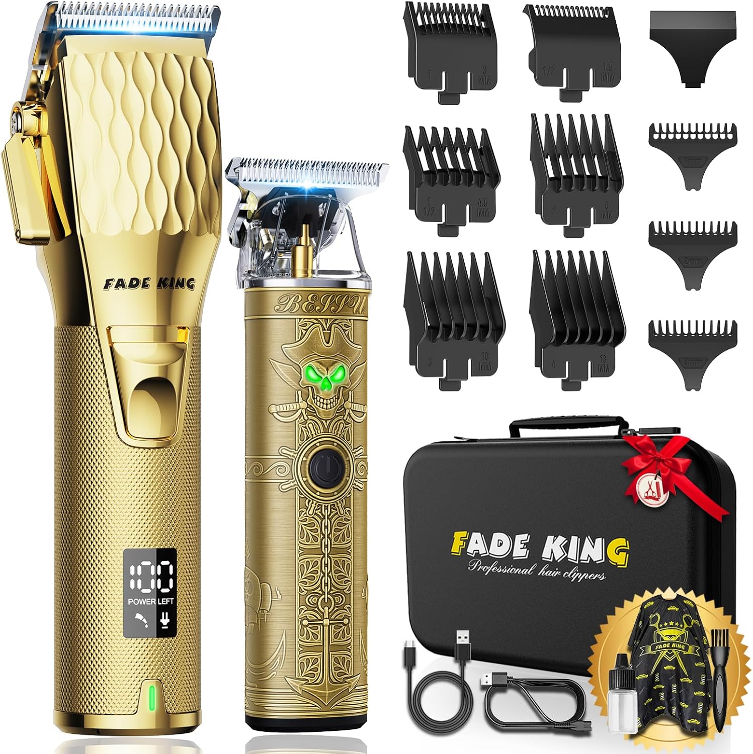 FADEKING® Professional Hair Clippers for Men - Cordless Hair Clippers