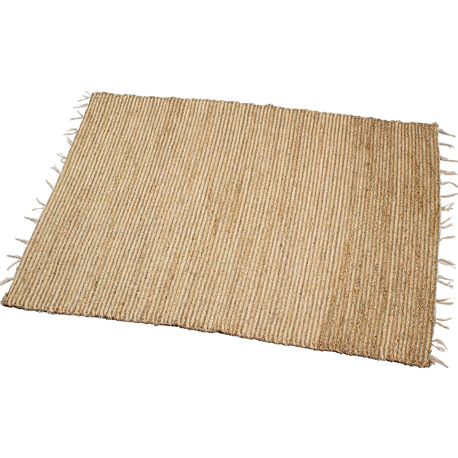 DRW Rechteckiger Teppich aus Seegras, natürlich, 1 x 170 x 120 cm