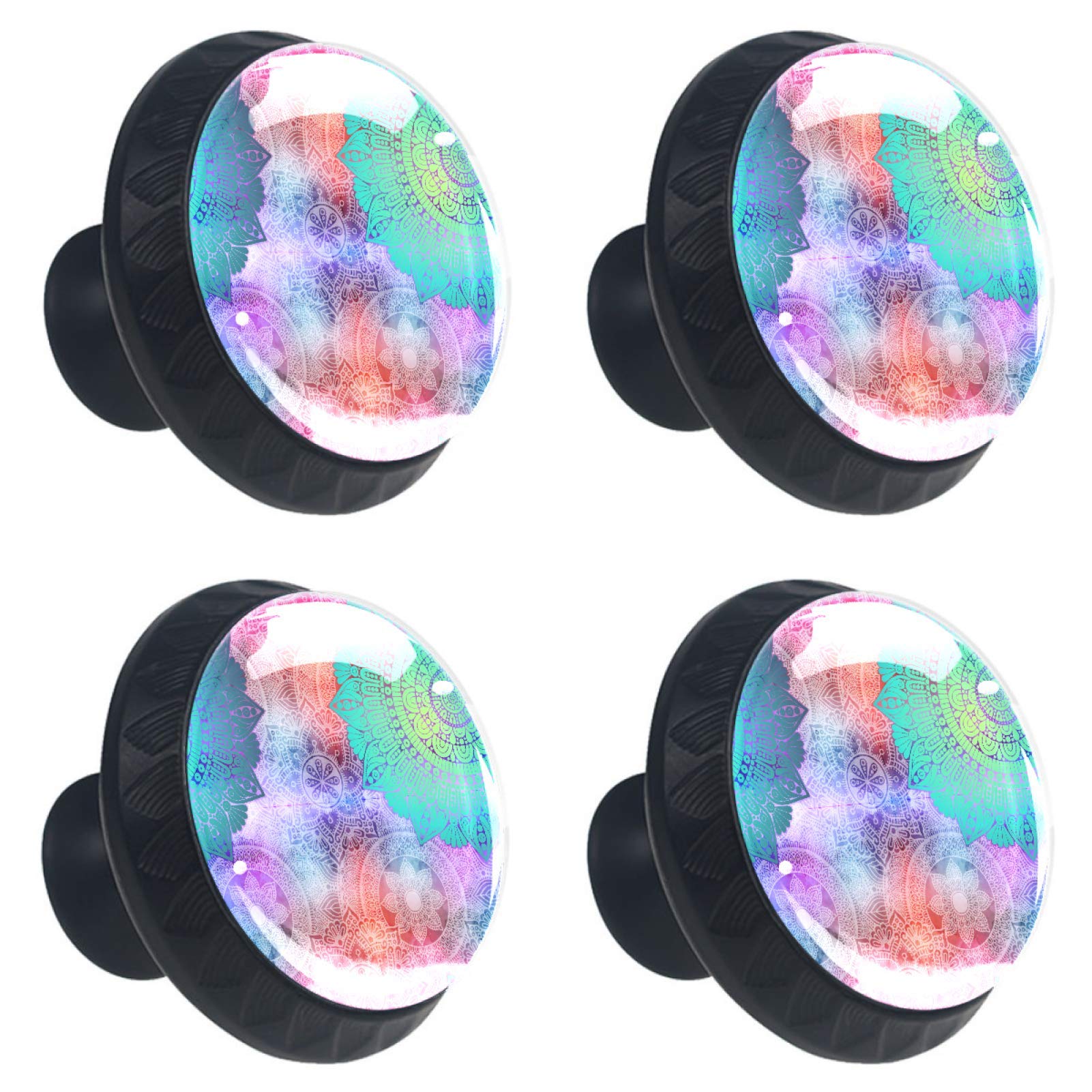 Boutons en verre Mandala pour relooker une cuisine ou une armoire