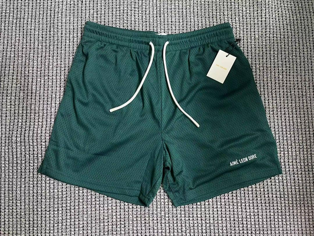 Amazon.co.jp: AIME leon dore Logo Gym Short グリーン Mサイズ