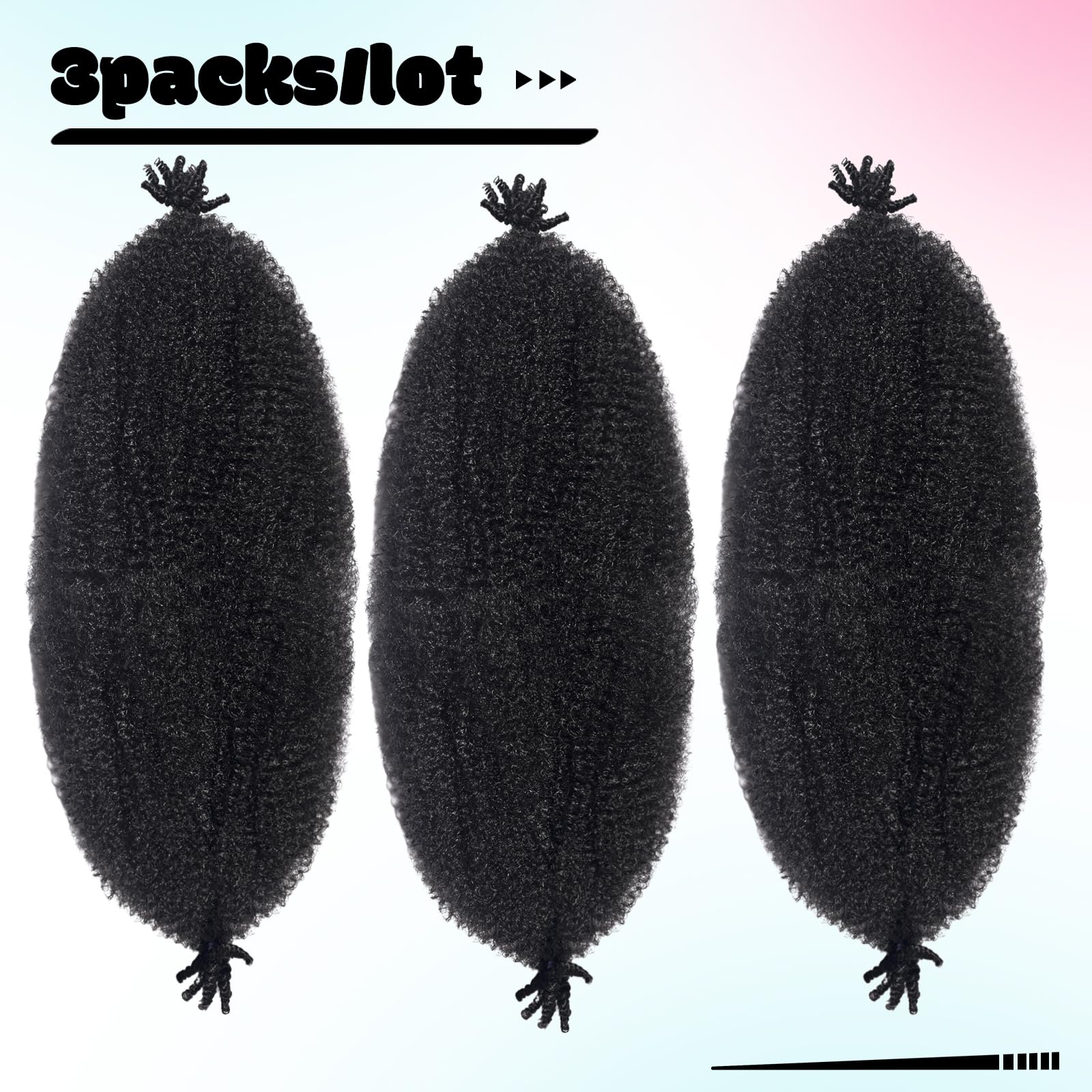 Springy Afro Twist Marley Braiding Hair - Pre Fluffed, 350#, 24 inch (Pack of 3), 24 inch(Pack of 3) - Image 3
