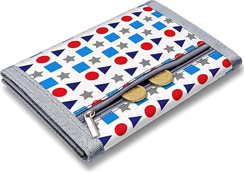 Miniatura 2 de Cartera para niños y niñas de 6 a 18 años triple pliegue carteras para niños y niñas carteras para adolescentes con bolsillo para monedas y