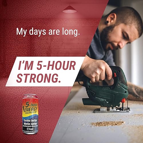 Miniatura 2 de 5-hour ENERGY Bebida energética extra fuerte  Sabor a bayas  Latas de 16 onzas  12 unidades  Sin azúcar y cero calorías  Vitaminas y aminoácidos