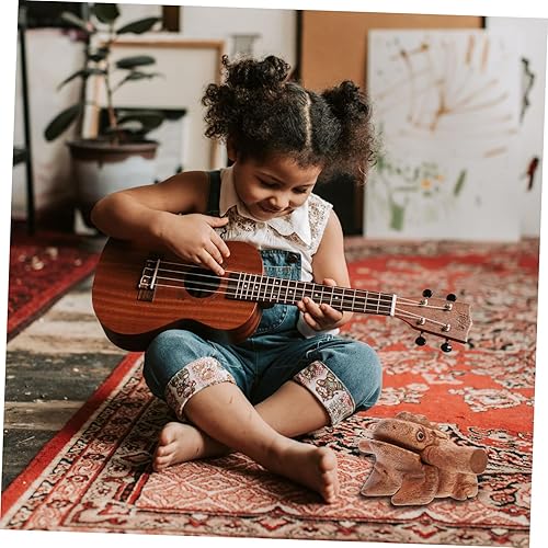 ibasenice Wooden Lucky Frog Toy Classroom Decor Educational Music Toy for Boys and Girls Frogs Sound Quality Safe Eco-Friendly