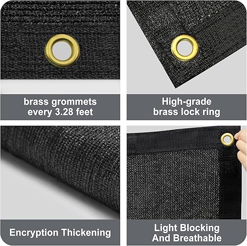 Miniatura 4 de FOTMISHU Tela 90% de protección solar de 6 x 8 pies + 10 unidades de 4 pulgadas de esférico, malla solar antienvejecimiento resistente a los rayos