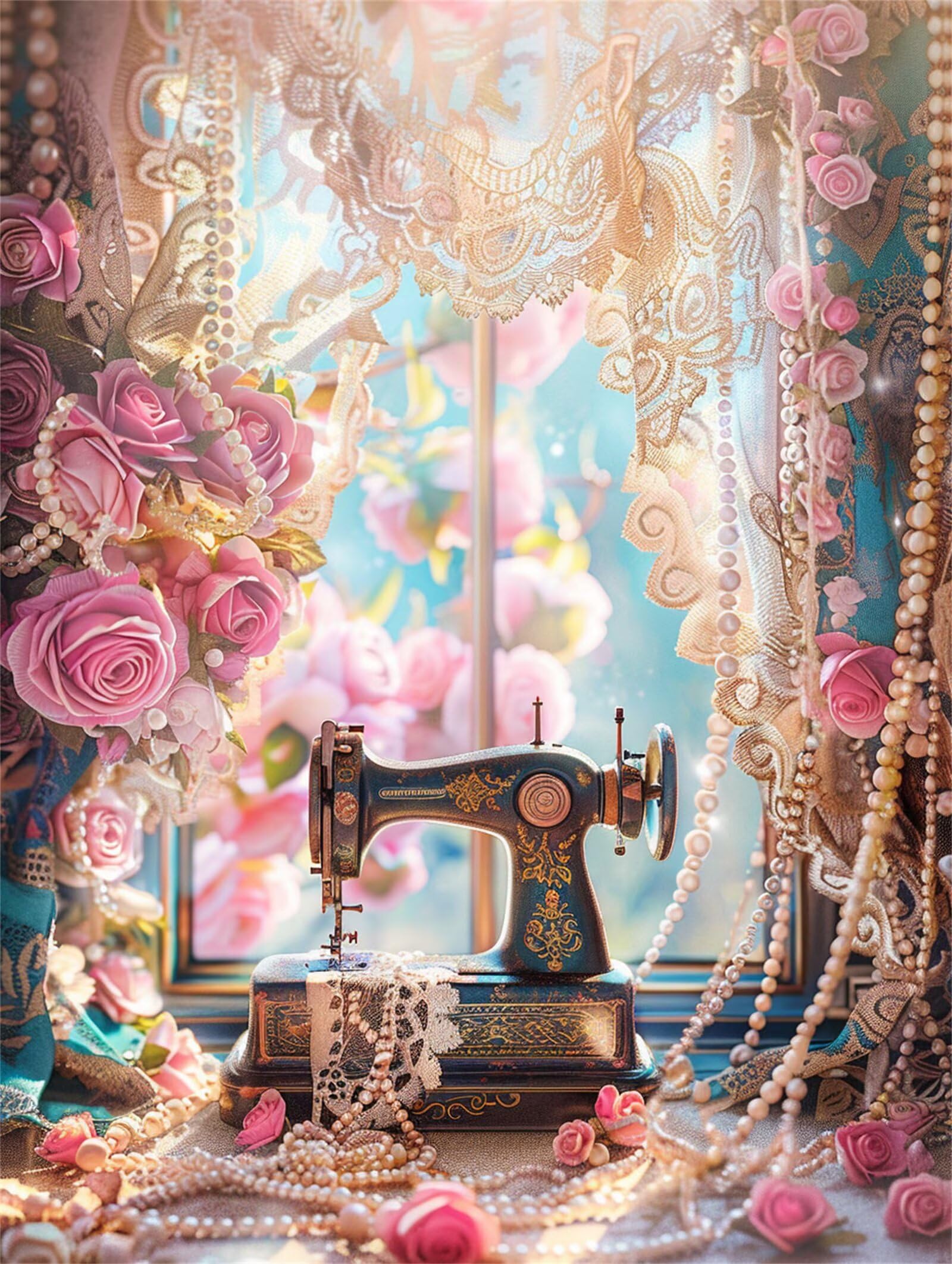 Puzzle 4000 pezzi Rosa macchina da cucire per Adulti, 141x87cm Puzzle Adulti 4000 pezzi, Giochi Di Puzzle per Tutta La Famiglia, Un Regalo Festivo per Gli Amici in Una Bella Confezione