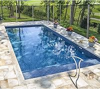 Vista 6 de TANG Valla de piscina para piscinas enterradas, valla de malla de seguridad extraíble, valla de patio, valla de jardín con postes de soporte, cerca