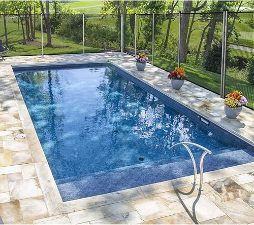 Miniatura 6 de TANG Valla de piscina para piscinas enterradas, valla de malla de seguridad extraíble, valla de patio, valla de jardín con postes de soporte, cerca