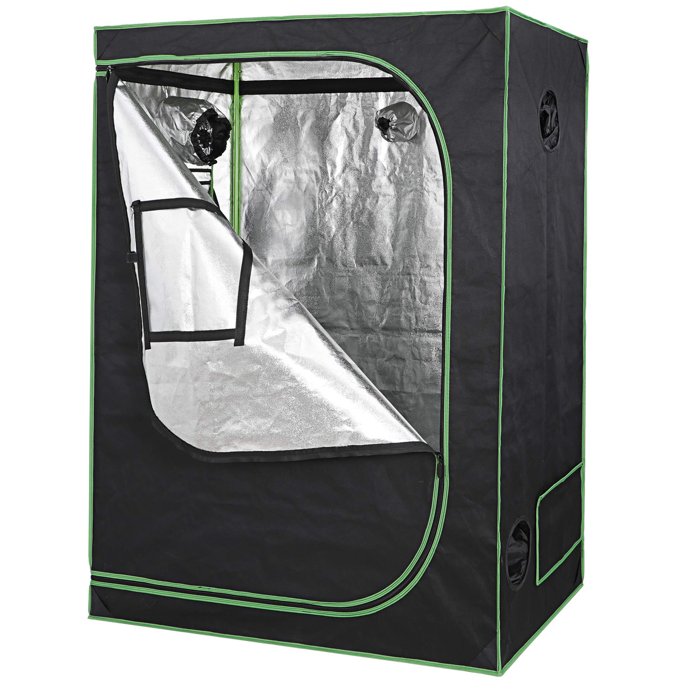Grow Tent with Observation Window and Floor Tray Mylar Membrane Hydroponics Reflective Opaque Lightproof Home Grow Room Plant