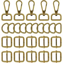 DEVPSISR Purse Hardware Heavy Duty Swivel Snap Hooks D Rings and Slide Buckles for Bag Making Handbag Craft