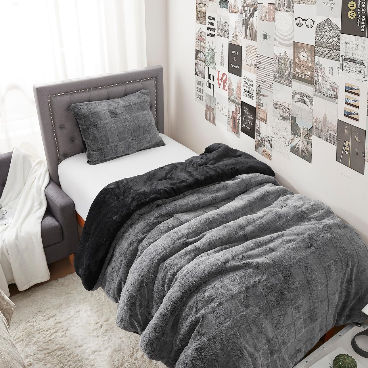 Byourbed Chunky Bunny Crossing - Coma Inducer® Twin XL Comforter Set - White Pepper Gray