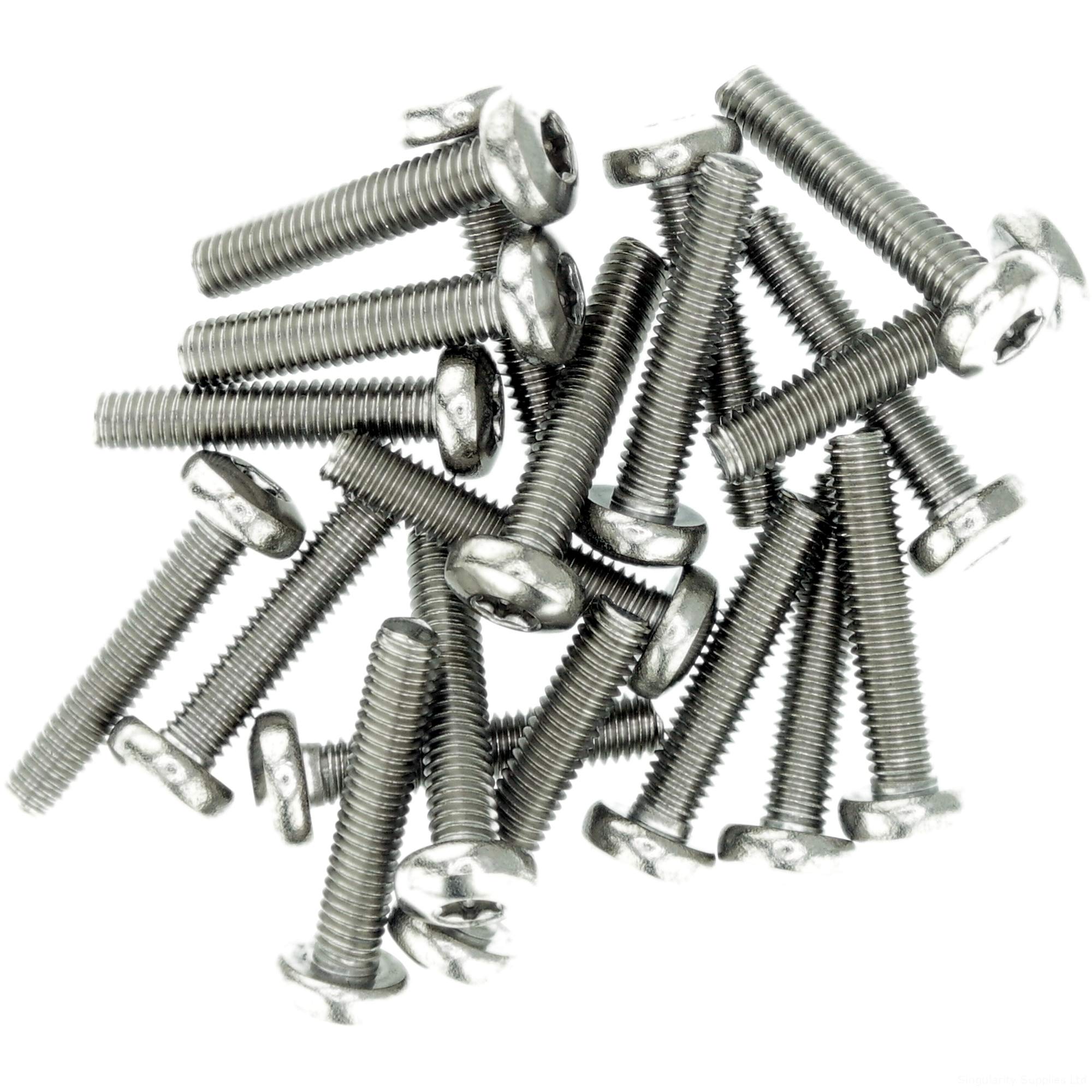 Singularity Supplies M5 (5Mm X 12Mm) Tx Pan Thread Rolling Screw - Stainless Steel (A2) (Pack Of 20)