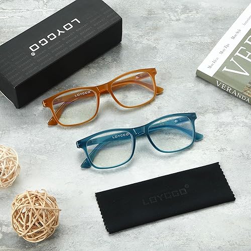 Miniatura 42 de 1/2/4/5 Pack Computer Reading Glasses Blue Light Blocking Readers Spring Hinge for Women Men