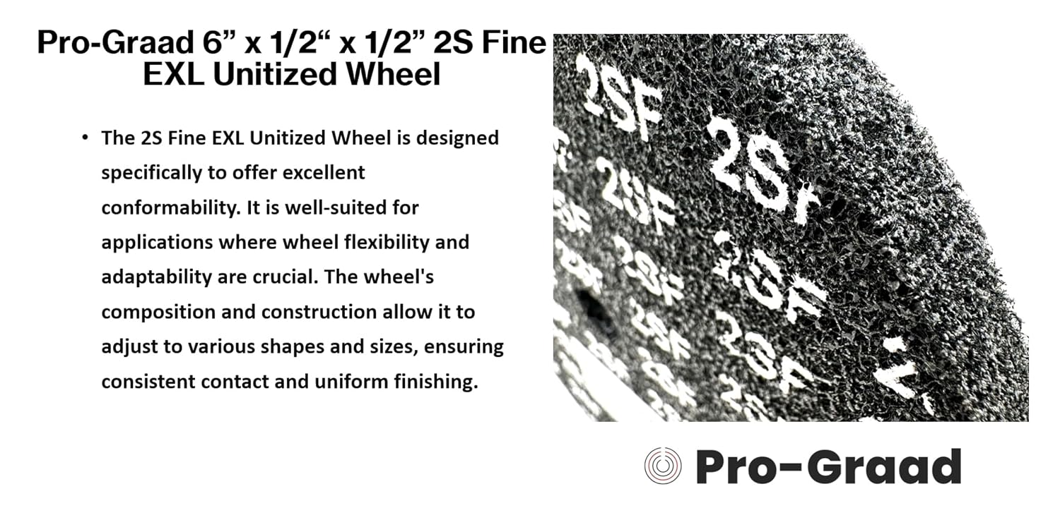 EXL Unitized Wheel, Silicon Carbide, 6" Diameter x 1/2" Wide x 1/2" Arbor, 2S Fine | 13719 | (Pack of 1)