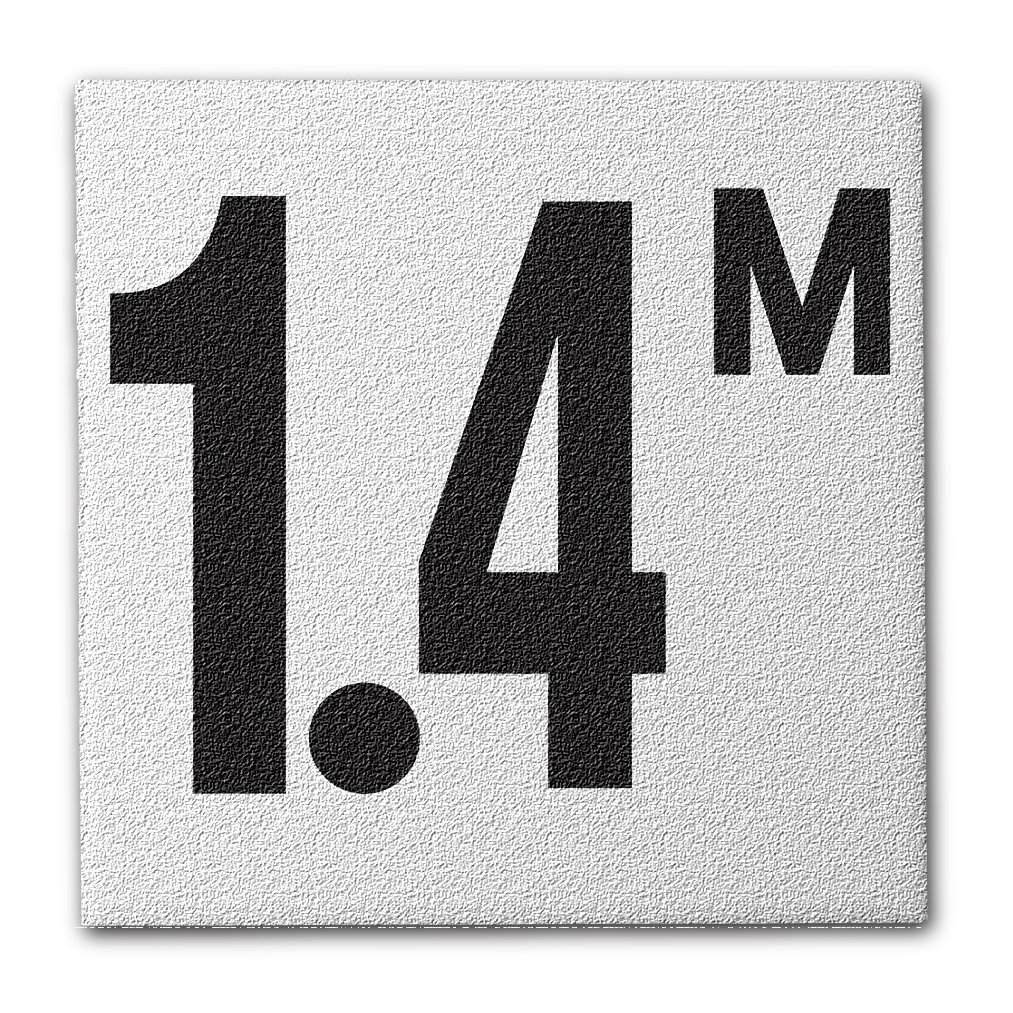 Ceramic Swimming Pool Deck Depth Marker 