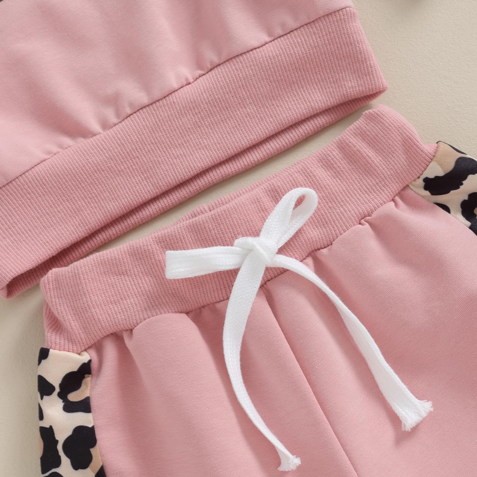 Carolilly Ensemble Vêtement Bébé Fille Enfant Sweat-Shirt Pull Manches Longues + Pantalon Jogging Tenue de Printemps Automne Hiver