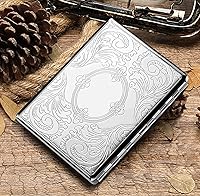 Vista 2 de Estuche para cigarrillos retro estilo victoriano de metal para tamaño regular, king y 100, tarjetero de bolsillo de seguridad, grande