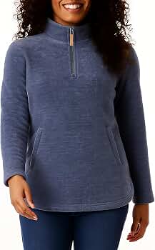 32 Degrees Heat Women's Mock Neck Fleece 1/4 Zip Pullover Sweater