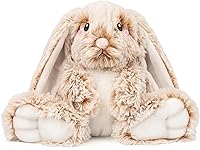 HappyFuel Bunny Weighted Microwavable Stuffed Animal - 1.5 lbs Unscented Heating Pad for Period Cramps, Anxiety Relief & Cozy Hugs, Perfect Gift for Women, Kids