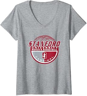 Womens Stanford Cardinal Women's Basketball Dunk Logo V-Neck T-Shirt