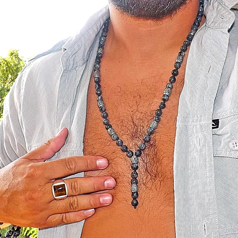 Amazon.com: Men Necklace - Labradorite 