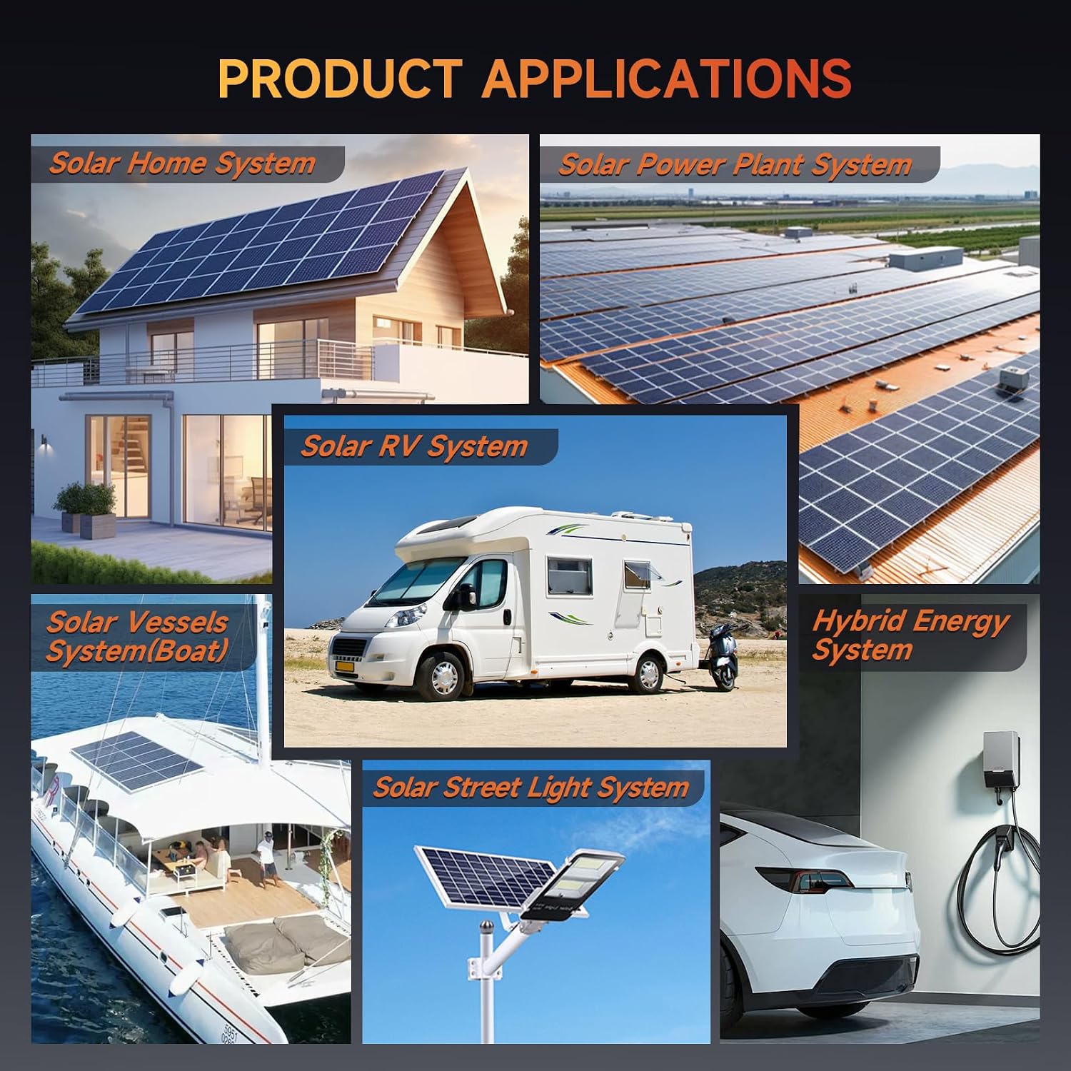 DATOUBOSS 5500W Hybrid Solar Inverter, 100A MPPT 60-500V DC 110/120V Pure Sine Wave, 48V 8500W Max PV Input, for Home RV Off-Grid Truck (48V 5500W)