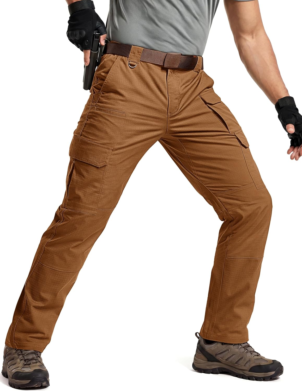  Men's Tactical Pants Water Resistant Ripstop Cargo Work Trousers thumbnail