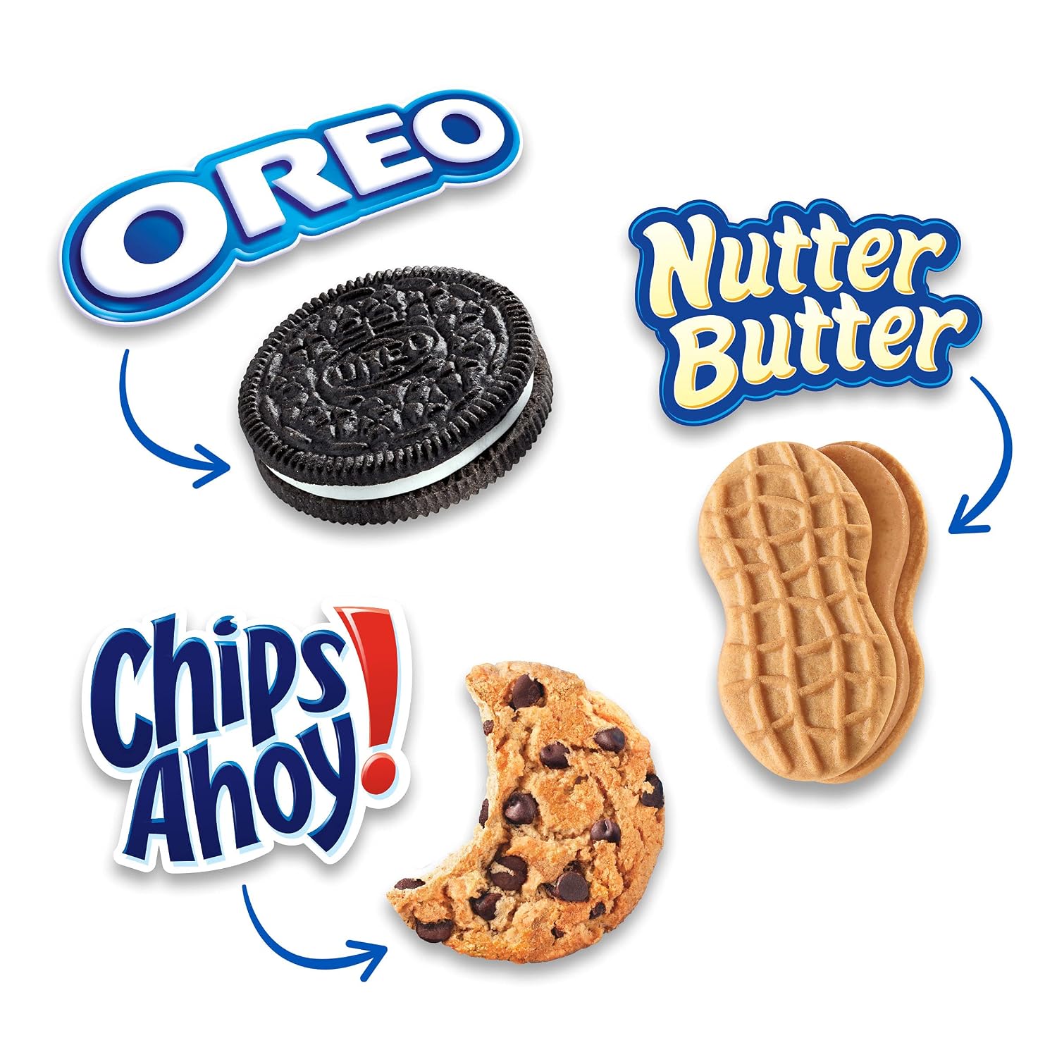 Nabisco Cookie Variety Pack, OREO, Nutter Butter, CHIPS AHOY!, 12 Snack Packs