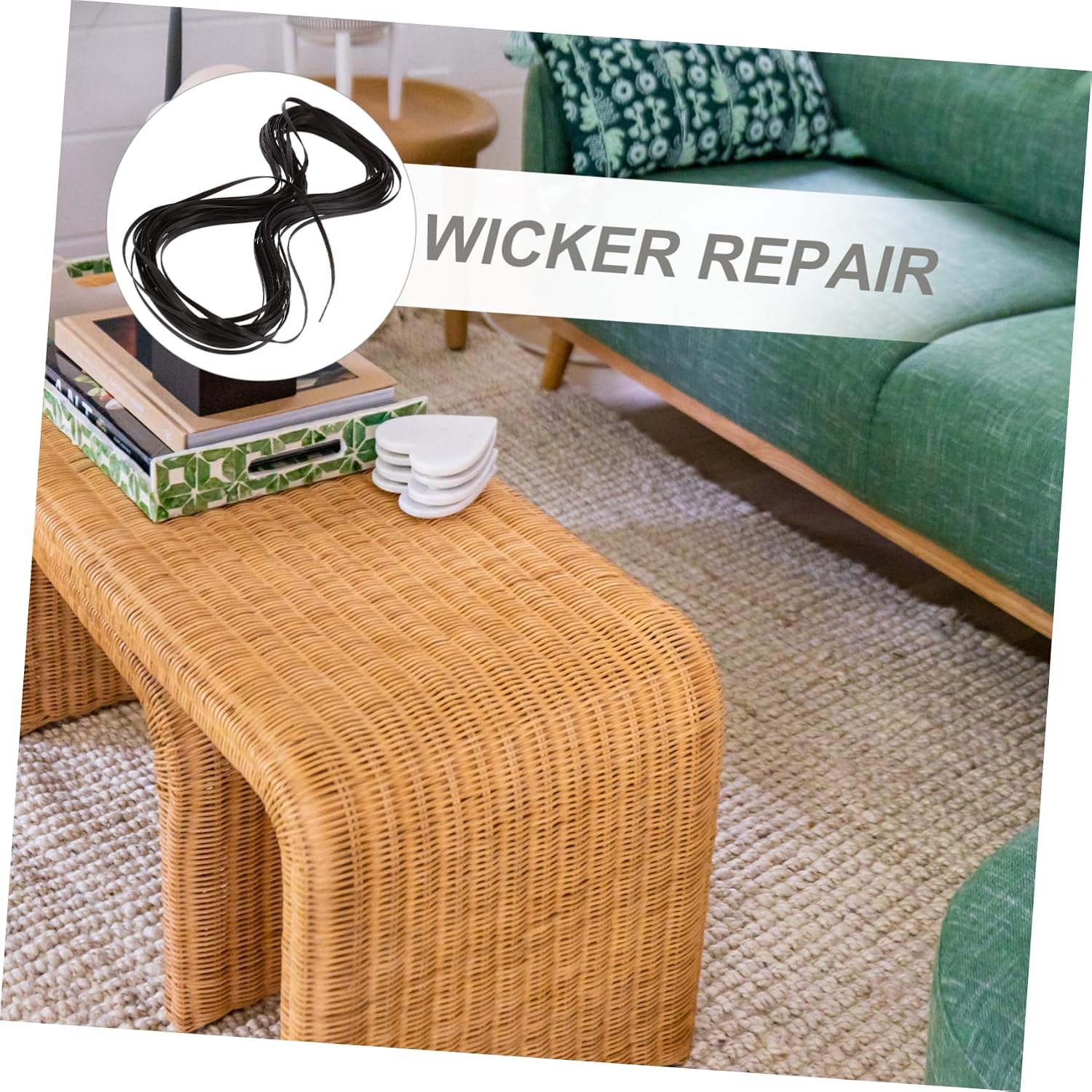 PE Rattan Weaving Supply for Chair Repair and DIY Projects Coffee