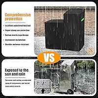 Vista 6 de Funda para freidora Bayou Classic700-701/700-704 600D Oxford cubierta de freidora para freidora de 4 galones con estante de carro, impermeable