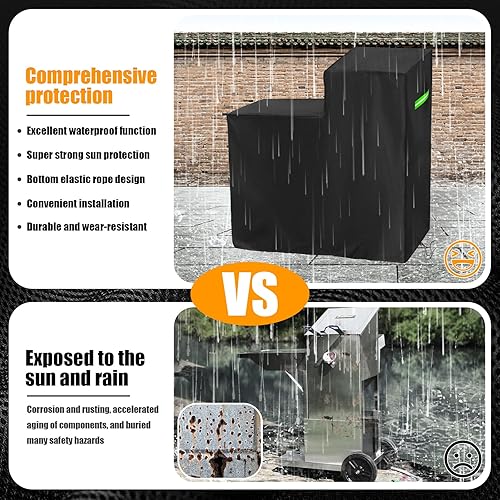 Miniatura 6 de Funda para freidora Bayou Classic700-701700-704 600D Oxford cubierta de freidora para freidora de 4 galones con estante de carro, impermeable,