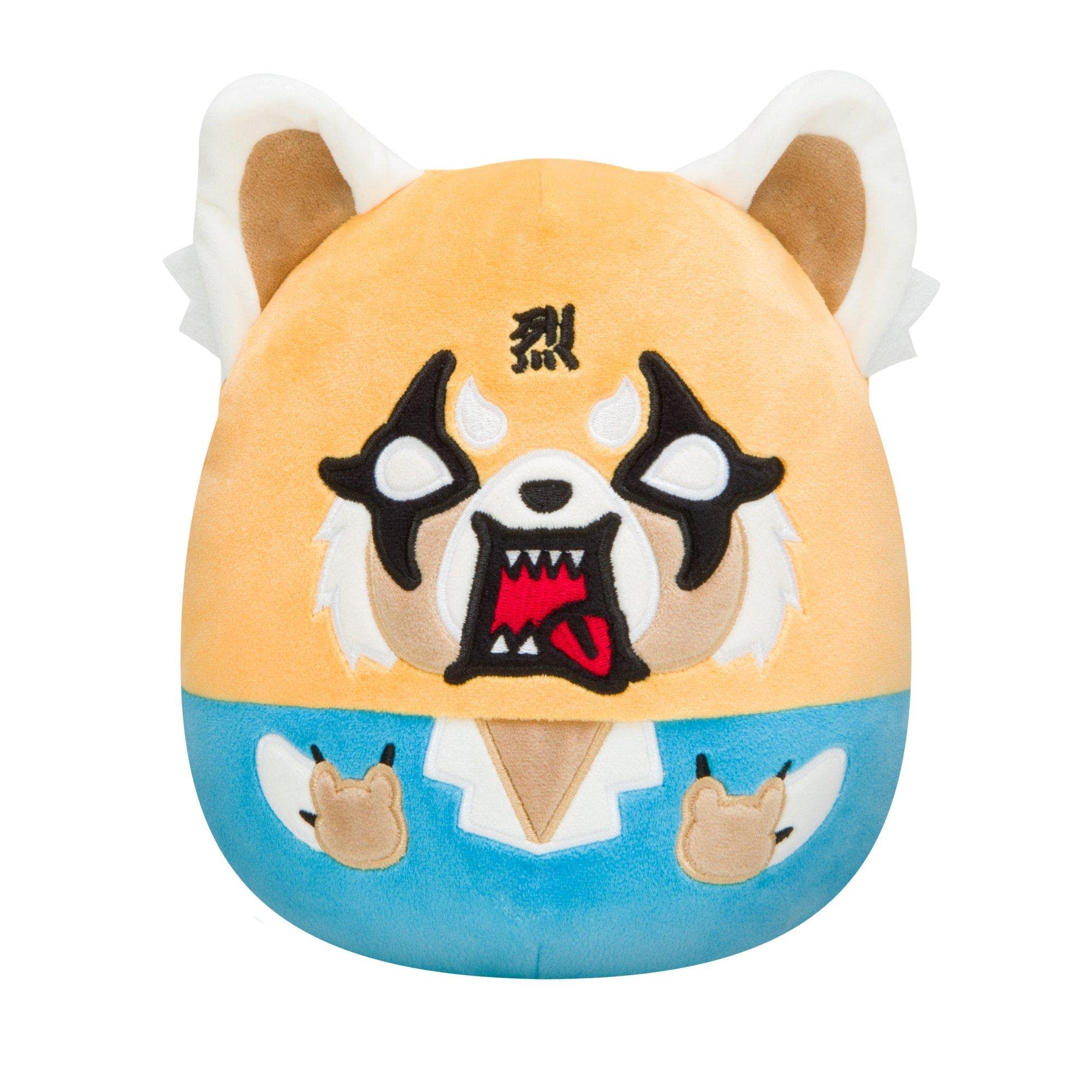 SquishmallowsSquishmallow Official Kellytoy Sanrio Squad Squishy Stuffed Plush Toy Animal (Aggretsuko (Rage), 6.5 Inch)