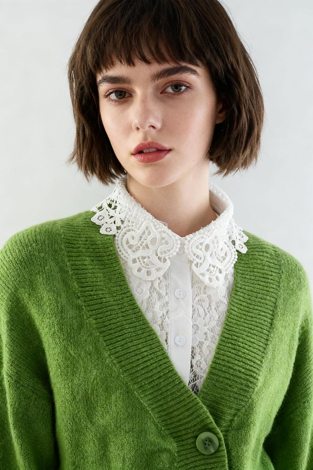 Fake Collar Detachable Dickey Collar Blouse Half Shirts Peter Pan Collar for Women & Girls - Image 2