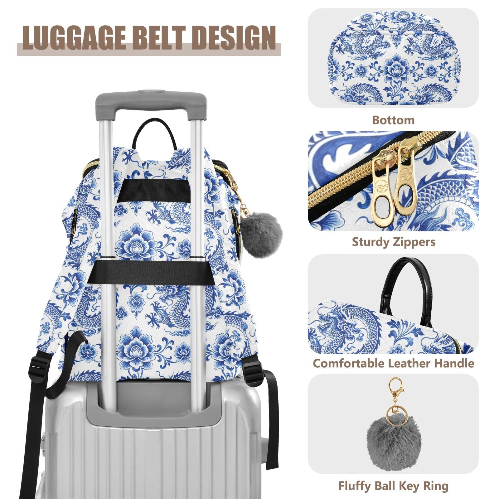 Zaino da 15L alla moda per le donne borsa versatile leggera