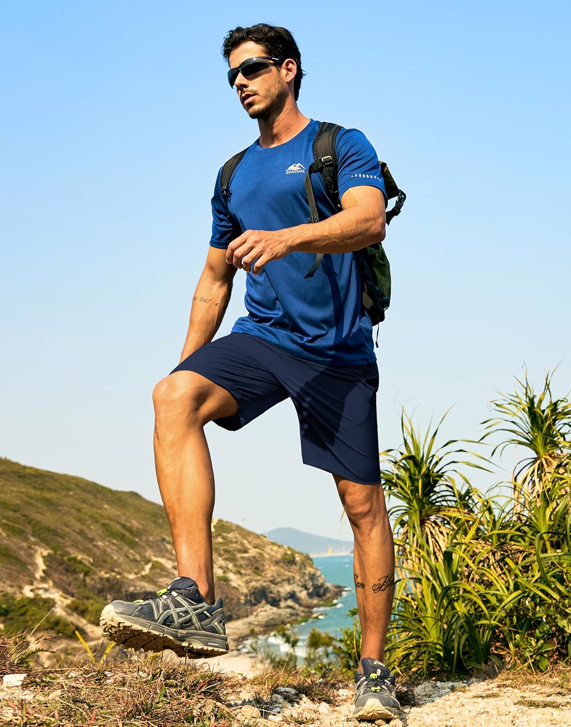 G Gradual Men's Hiking Shorts 7"/9" Lightweight Athletic Shorts for Men Quick Dry Stretch Casual Shorts with 3 Zipper Pockets - Image 3