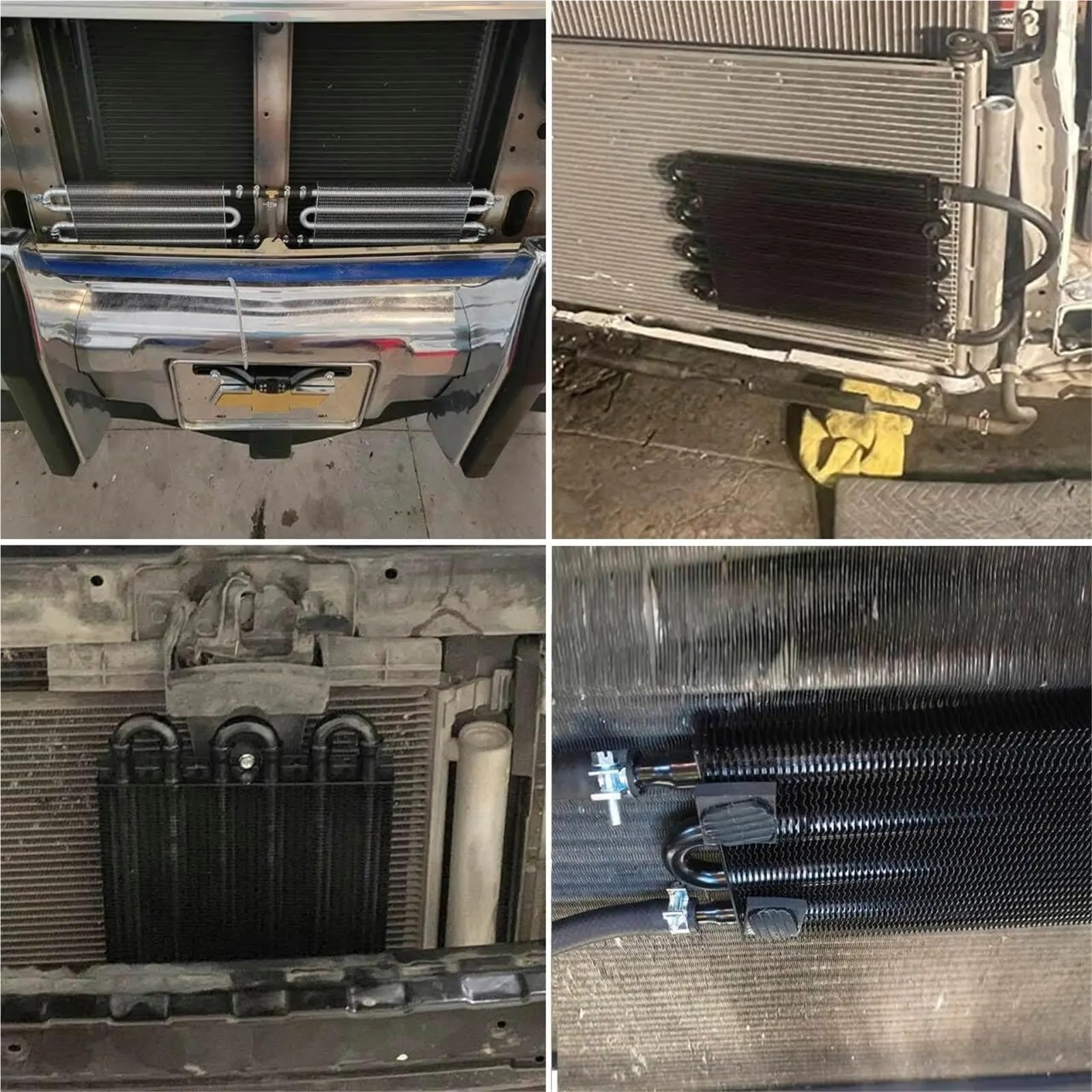 Uniwersalny zestaw chłodnicy oleju przekładniowego 5/16", 6-przepływowej chłodnicy rurowej i żeberkowej z aluminium ręczny przetwornik chłodnicy