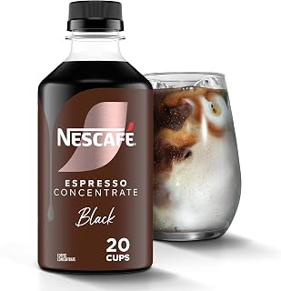 NESCAFÉ Espresso Concentrate Black: Instant Cold Brew Style Iced Coffee Base, 10 fl oz Café-Quality Drinks