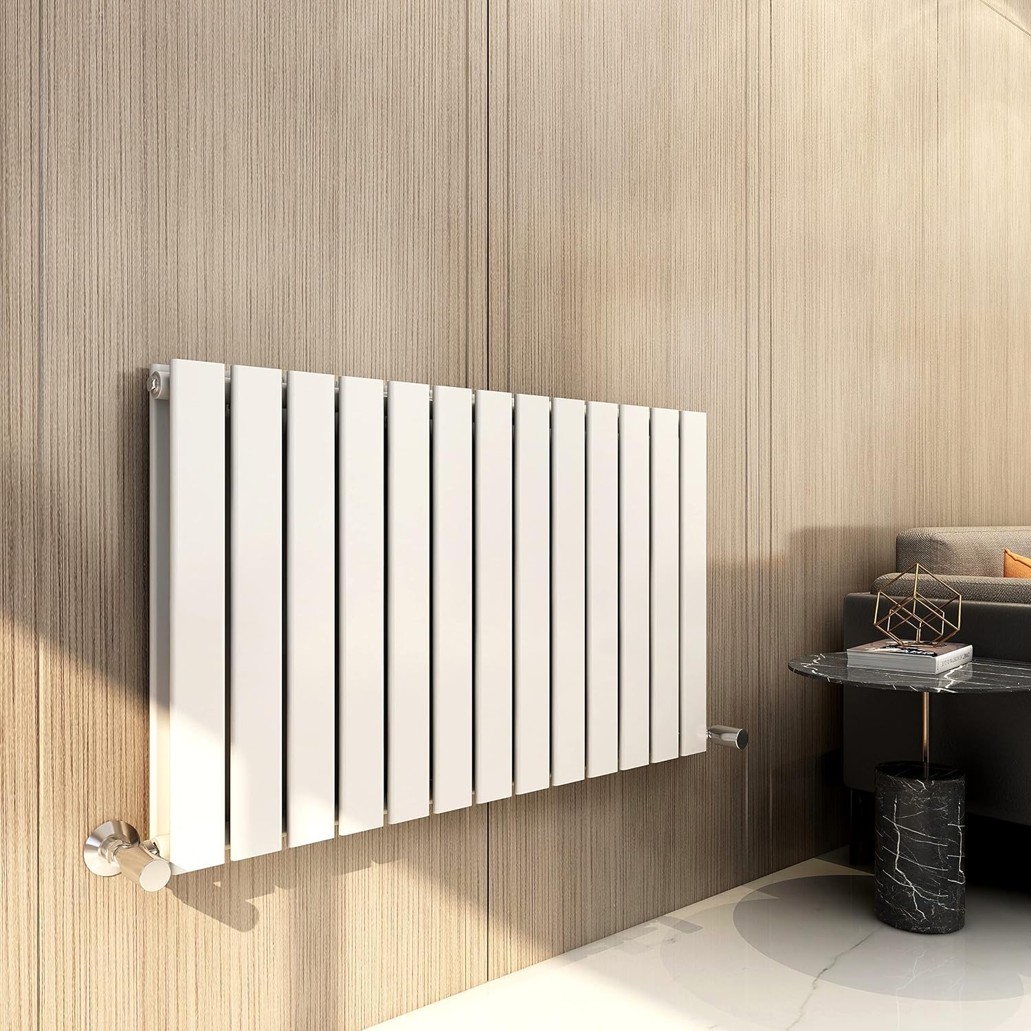 mcc direct Vertical Radiator Double Flat Panel 600x884mm Designer Vertical Radiator (White)