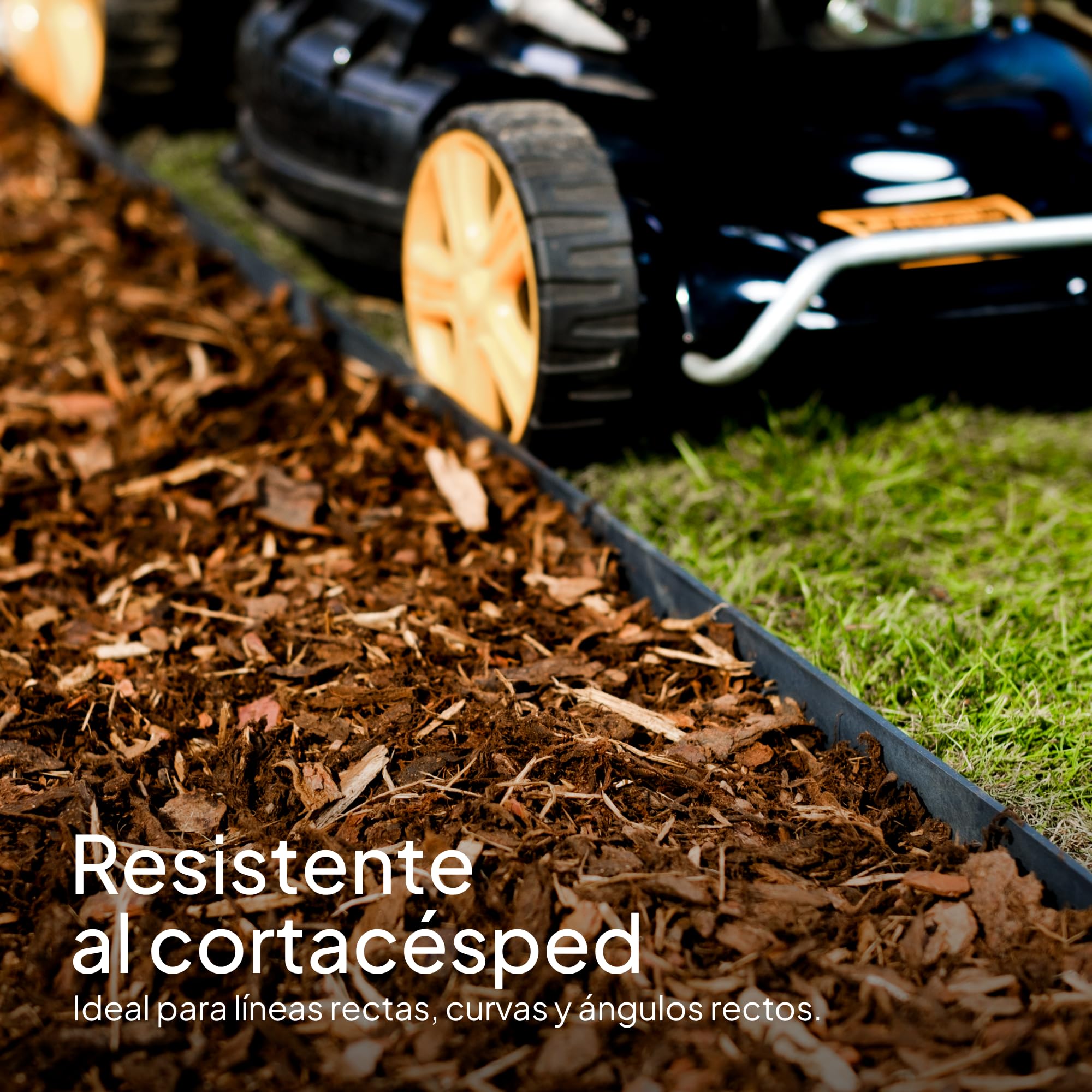 Bordura Flexible de Jardín 24 m, Altura 78 mm - Borde para Jardín con 100 Estacas de Anclaje - Borde para Césped de Plástico Reciclado - Fácil Instalación, Duración mínima de 25 años