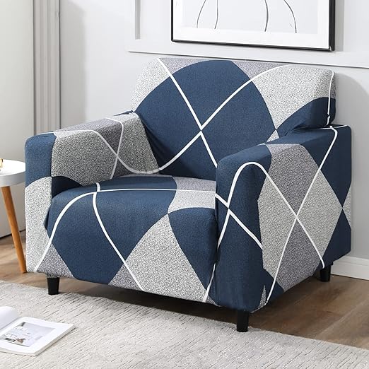 HOKIPO Elastic Stretchable Single Seater Sofa Cover (AR4093D15