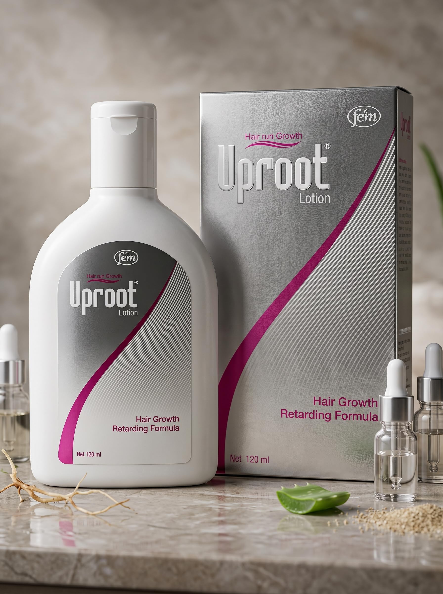 Uproot Lotion Hair Growth Retarding Formula, 120ml | Reduces Unwanted Hair Growth-image-0