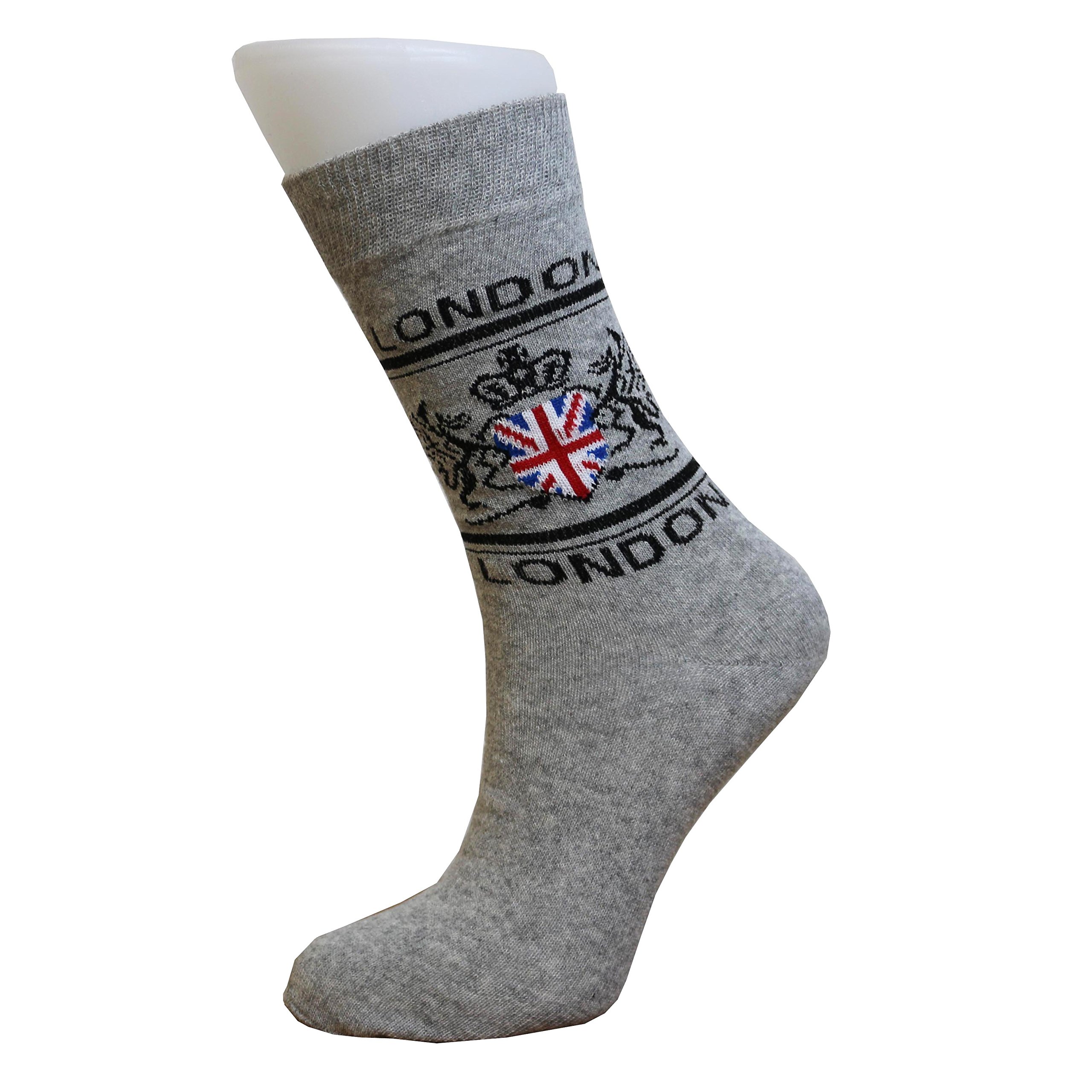 Number1Gifts Union Jack British Flag Dragon London Patriotic Socks, Novelty Fun Gift Men’s Socks