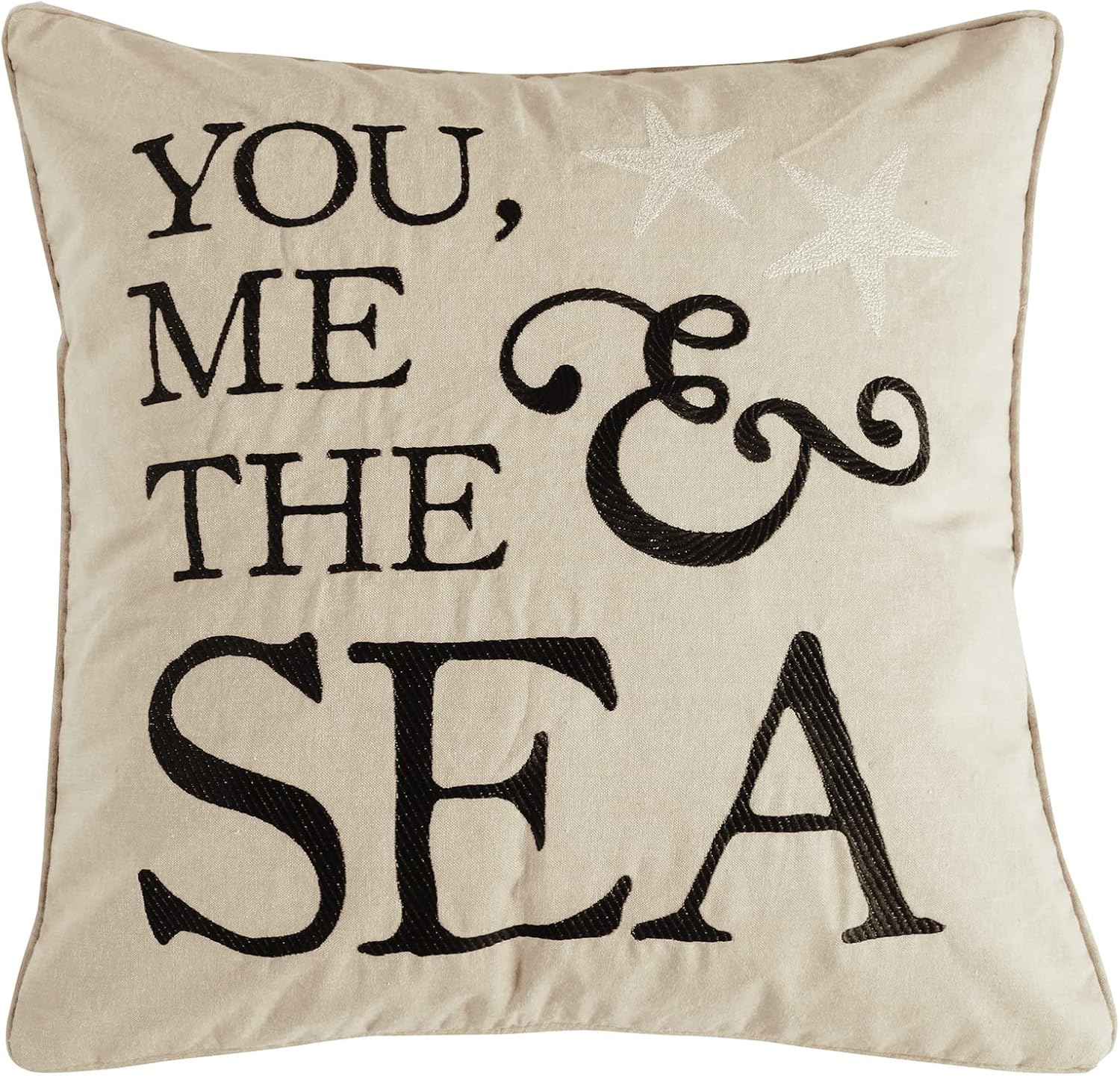 Levtex Home Cerralvo Decorative Pillow (18x18in.) - You, Me, & The Sea - Black, White, and Beige