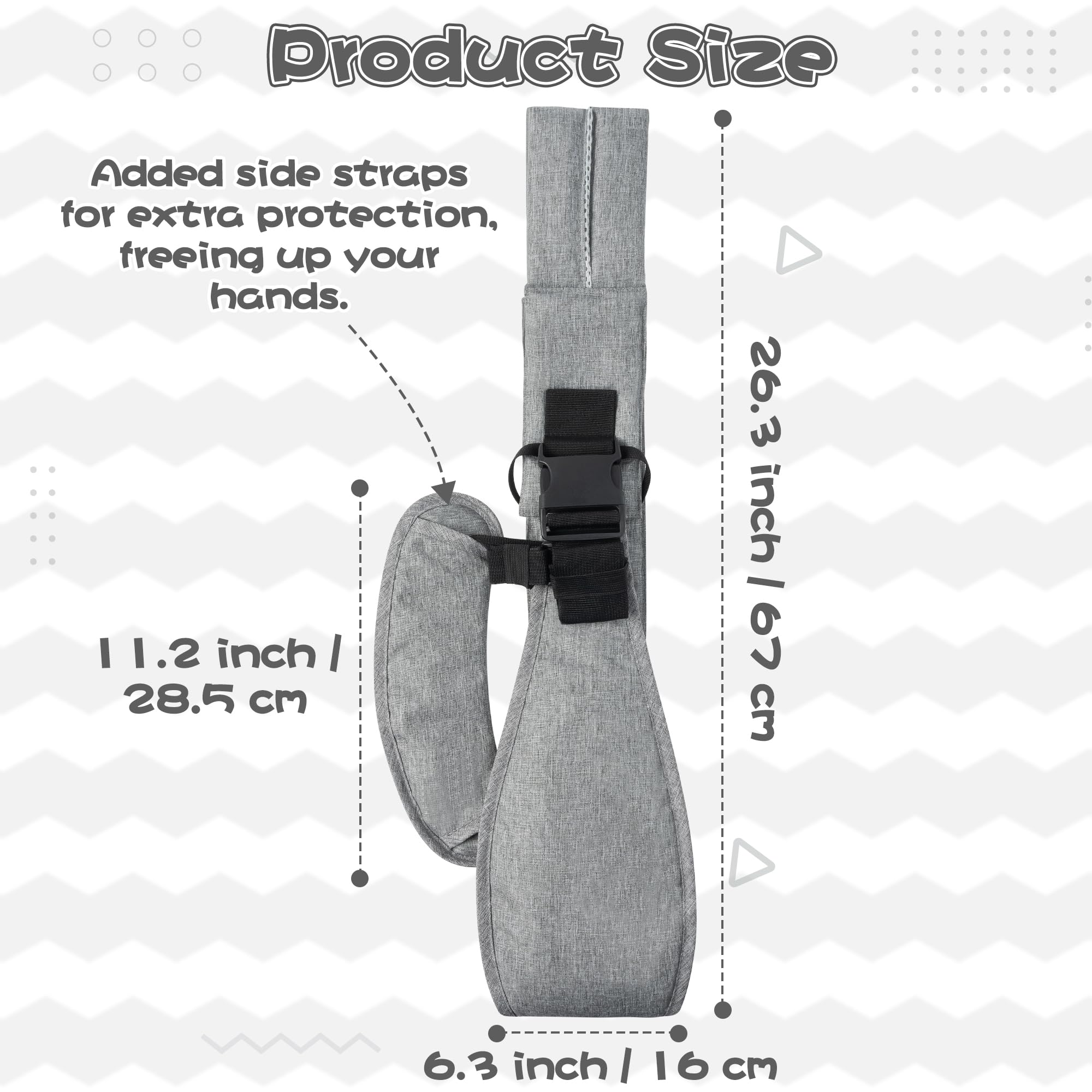 GoaePode Baby Carrier with Side Support Straps, Hands Free Adjustable Toddler Sling Carrier - Image 2