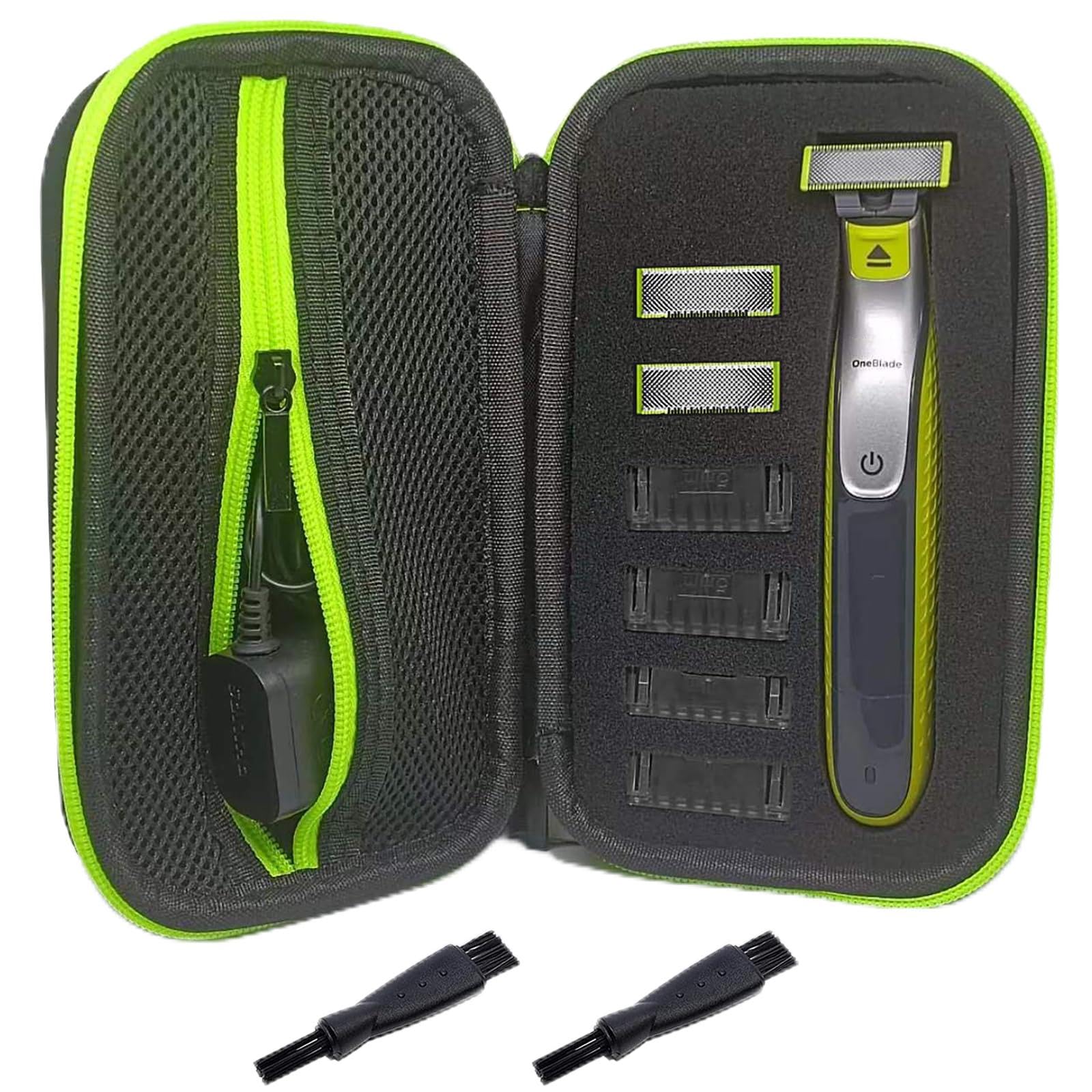 Nylon Trimmer Box Compatible with Philips Cordless Oneblade Hybrid Trimmer and Shaver Protective Box Can Storage for Men's Electric Shaver Accessories (Black Net Bag)-image-13