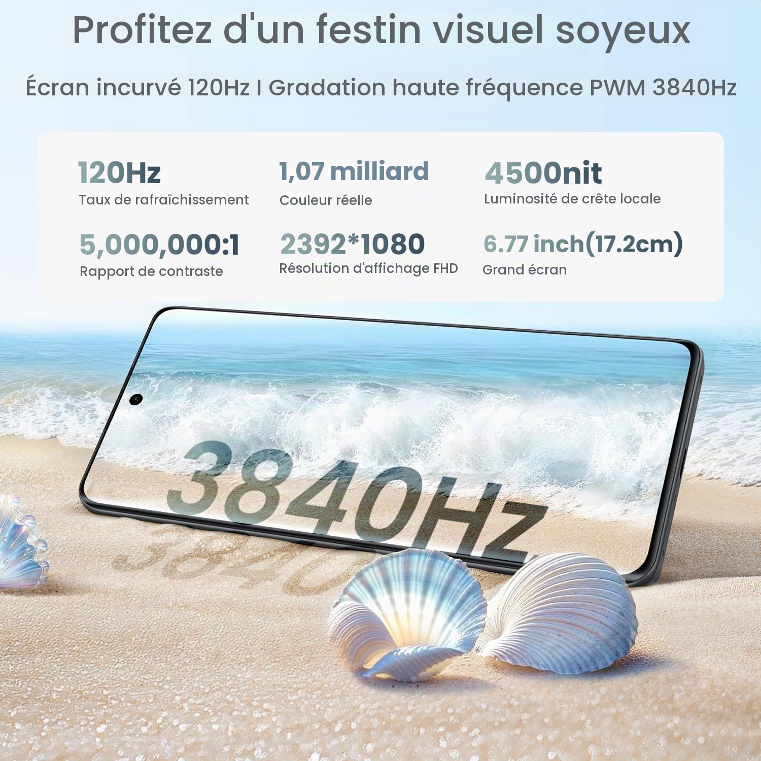 realme 14 Pro 5G Smartphone 12Go+512Go, Grey