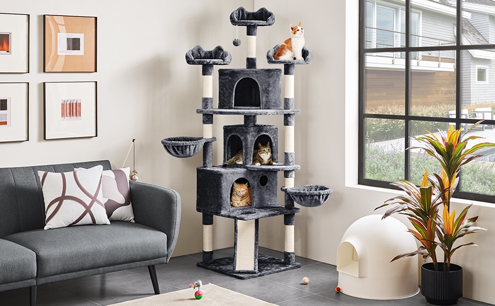 Yaheetech Kaktus Kratzbau 179 C, XXL Katzenbau Katz Produktbild-Vorschau 6