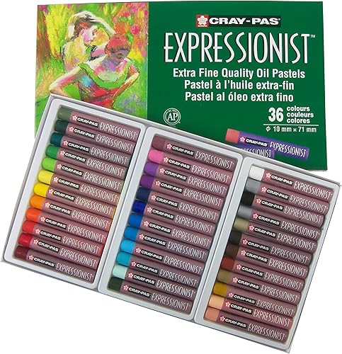 Sakura XLP12 Cray-Pas Expressionist juego de pasteles al óleo de colores surtidos, 12 unidades