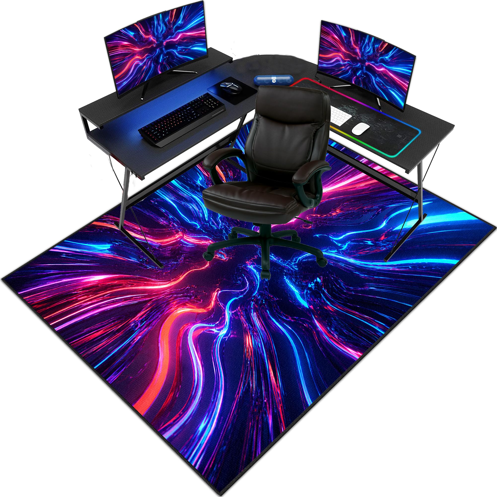 Tapis Gaming Sol Antiderapant de Chaise de Bureau 200 x 300 cm